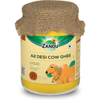 Zandu A2 Desi Cow Ghee: Derived from A2 Certified Milk Using Traditional Bilona Method | Helps in Building Bone Strength & Improves Stamina (Pack of 500 ml)