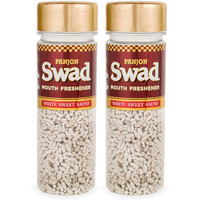 Panjon Swad White Sweet Saunf Mukhwas (Pack Of 2 X 120 Grams) | Digestive Mouth Freshener | Hygienically Packed Traditional Pachak | Tasty Mouthfresheners | After-Meal Snack | Dry Mukhwas.