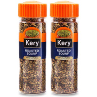 Kery Roasted Saunf Mukhwas, 2 Bottles, 120 Gram (Diet Green Fennel Mouth Freshener)