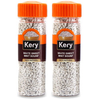 Kery White Sweet Mint Saunf Mukhwas, 2 Bottles, 240Gm (Madrasi Sounf Mouth Freshener)