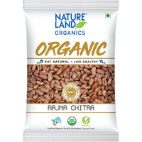 Natureland Organics Rajma Chitra 1 Kg - Organic Healthy Pulses