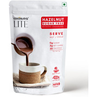 COCOSUTRA LITE - SUGAR FREE Drinking Chocolate Mix - Hazelnut | Zero Sugar, Low Carb, Low Calorie | Stevia & Erythritol based | Keto Friendly Hot Chocolate | Vegan | Enjoy hot or cold | 200 g
