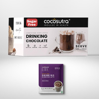 Cocosutra LITE Sugar Free Drinking Chocolate | Travel Friendly Gift Hamper | Mocha Hot Chocolate | 20 Single Serves | Low Carb, Low Calorie | Stevia & Erythritol based | Vegan | 400g