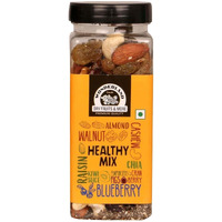 WONDERLAND FOODS Organic Healthy Dry Fruits Mixed Nuts 200g Jar | 10 in 1 Pack Contains Blueberries, Cranberries, Dried Anjeer, Dried Kiwi, Chia Seeds, Pumpkin Seeds, Almonds, Cashews, Raisins, Walnut