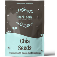 Khari Foods Chia Seeds For Weight Loss | Rich in Omega 3 Fats & Fibre | Healthy Snacks for Guilt Free Binge (Chia Seeds, 200g)