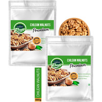 Forest Fresh Walnuts - Premium Chilean Extra Light Walnut Kernels Halves without Shell (Akhrot) - 500 gm - (250 gm x 2) (500)