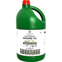 Jivika Cold Pressed Sesame Oil 5 Litres | Unrefined | Kolhu/Kacchi Ghani/Chekku | Natural | Chemical-Free | Cold Pressed Sesame Oil for Cooking | A1 Grade Sesame Seeds | Rich Aroma & Flavour