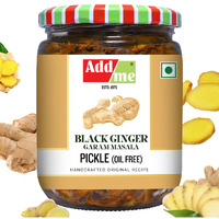 Add me Home Made Ginger Pickle Garam Masala 500gm Without Oil Adrak ka Achar Glass jar