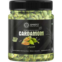 AMAYU Green Cardamom Whole 100Gm Hari Elaichi Badi Elaichi For Tea, Pooja Or Eating(Pack Of 1)