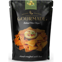 Gourmade Soulful Snacking Pita Chips Snacking Olive & Herb(Pack of 1,125gm)|Baked Chips|Dip Chips|Starter Chips|Healthy Travel Snack|Mediterrianean Pita Bread Chips|Nachos & Tortillas