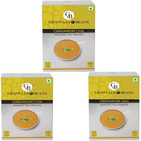 GnB GRANULES n BEANS Cardamom Chai Tea Instant Premix (10 Sachet X 14Gm = 140Gm) (Pack Of 3)