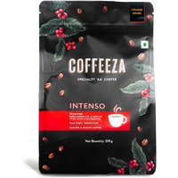 Coffeeza Intenso Ground Coffee | Coarse Grind (French Press) | Premium Grade, Medium-Dark Roasted Ground Coffee - 250gm, Bag