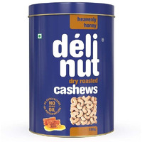 Delinut Dry Roasted Cashews | Plain and Flavoured Cashews (Honey, 150 gm)