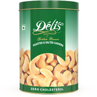 Delinut Dry Roasted Cashews | Plain and Flavoured Cashews (Golden Brown, 150 gm)