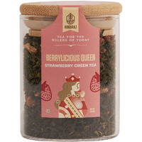 HINDRAJ Strawberry Green Tea- Berrylicious Queen | Loose Tea Leaves | Organic & Refreshing Ice Tea with 100% Natural Ingredients & No Added Sugar | 50 gm