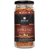 BREWSAGA Italian Espresso Instant Coffee | 100% Arabica | Freeze-Dried | Flavoured Coffee | No Added Sugar | Makes 30 Cups | 60 Gram