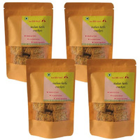 two little birds Italian Herb Crackers - Made with In House Italian Spice Mix| Baked Not Fried, Eggless, Handmade, Freshly Baked Snacks Chips| No Added Preservatives or Palm Oil| 120Grams (Pack of 4)