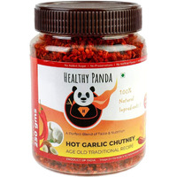 HEALTHY PANDA Hot Garlic Chutney Lasun Chantni, Belloli Chatani, Chilli Garlic Chutni (100% Natural & Healthy) - 125 Gram, Pack of 4 (500 Grams)