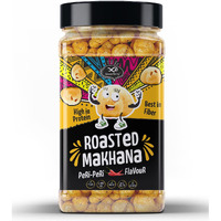 Greenfinity Peri Peri Roasted & Flavored Crunchy Healthy Phool Makhana Snacks Jar - 90 Gram