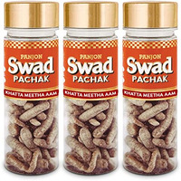Panjon Swad Khatta Meetha Aam Mukhwas (Pack Of 3 X 130 Grams) | Digestive Mouth Freshener | Hygienically Packed Traditional Pachak | Tasty Mouthfresheners | After-Meal Snack | Dry Mukhwas