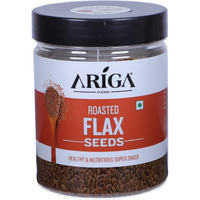 Ariga Foods Premium Roasted Flax Seeds For Weight Management | Rich in Omega-3 Fatty Acids, Proteins, Fibers and Minerals | Pet Jar 200g