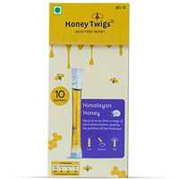 Honey Twigs Himalayan Multiflora Honey, 100% Natural Pure Honey, 80gms (10 Single Sachets) | Grade A Himalayan Honey - Traceable Source | Zero Additives | Zero Added Sugar | Immunity Booster