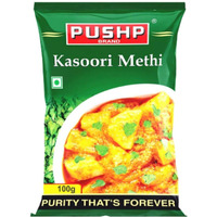 Pushp Brand Kasuri Methi Pouch (Pack of 1, 100g pack) (Pack of 1)