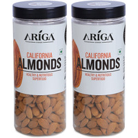 Ariga Food Natural Premium California Almonds | Dry Fruits | Pure Quality Badam Giri 1kg (500g x 2) Jar Pack | Badam - Bold Size Rich in Protein and Increase Stamina | Real Nuts | Whole Natural Badam Dry Fruits
