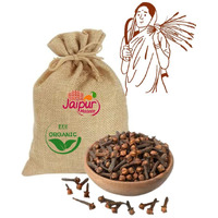 SHAAN-E JAIPUR Organic Cloves Whole | Chemical Free Laung | Organically Grown Homestead Produce | Natural Raw Dried Clove | Clove Seeds Khada Masala | 200 gm with Jute Bag