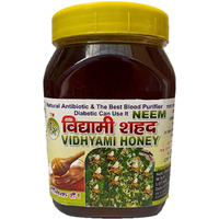 Vidyami Natural 100% Organic Pure Wild Forest Natural NEEM Honey Naturally Rich Active No Sugar Adulteration, Immunity Booster, 500 GR (PLASTIC JAR)