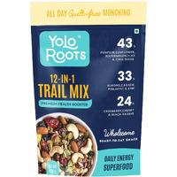 Yolo Roots Roasted 12-IN-1 SuperHealthy Trail Mix 400gm| Dry Fruit Nutmix with Seeds, Berries for Eating | 12+ Varieties - Almonds, Cashews, Cranberries, Pumpkin Watermelon Sunflower & Chia Seeds