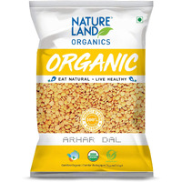 Natureland Organics Tur Dal/Arhar Dal 500 Gm (pack of 3) - Organic Pulses