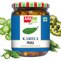 Add me Bitter Gourd Karela Achar Homemade Very Less Mustard Oil 500gm Pickles Glass Pack