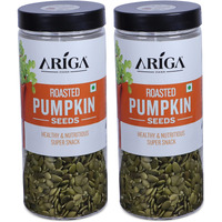 Ariga Foods Pumpkin Seeds Roasted Immunity Booster For Weight Loss in Pet Jar 1kg | Rich Source of Omega 3 | Highly Nutritious Snack | Rich in Protein, Dietary Fibre, Zinc & Magnesium (2x500g each)