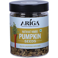 Ariga Foods Pumpkin Seeds For Weight Loss Roasted With Nimbu Immunity Booster in Pet Jar | Rich Source of Omega 3 | Highly Nutritious Snack | Rich in Protein, Dietary Fibre, Zinc & Magnesium 200g