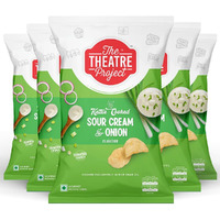 The Theatre Project Kettle Cooked Chips, Sour Cream & Onion Chips, Potato Chips, Combo Pack of 5 Pouch, 410g