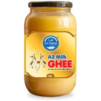 Go Amrut A2 Bilona Desi Cow Ghee - Vedic Bilona Method - Traditional Curd Churned - Organically Made A2 Cow Ghee - Grass Fed Gir Cow Ghee - Premium Desi Cow Ghee - Glass Jar (1000 ML - PACK OF 1)