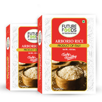 Future Foods Arborio Rice | Fat Free | Creamy Texture & Nutty Aroma | | Rich in Vitamin & Minerals | Product of Italy | Use to Make Rissotto | 450g (Pack of 2)