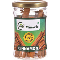 NUTRI MIRACLE 50gm Whole Spice Cinnamon Sticks 50gm, Dalchini