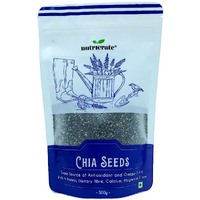 NutriCrate Chia Seeds for Eating (500gm) Raw Organic Chia Seeds for Weight Management | Rich in Fiber, Protein, Calcium & Omega 3 | Gluten Free Healthy Diet Snack | Chia Seeds for Desserts & Puddings