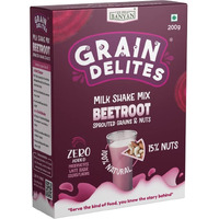The Great Banyan GrainDelites Milkshake Mix - Beetroot, Sprouted Grains, Millets and Nuts 200g - 100% Natural, No Refined Sugar Drink Mix for Kids and Adults