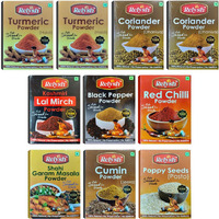 RELYSH 500 GM Masala Powder Family Combo Pack I 50 gm x 10 Packs - 8 Masalas - 100 GM Turmeric, 100 GM Dhania, 50 GM Jeera, 50 GM Red Chilli, 50 GM Kashmiri Lal Mirch, 50 GM Black Pepper, 50GM Poppy (Posto) Seed , 50 GM Shahi Garam Masala | For Daily cooking requirement