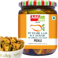 Add me Ramkela Punjabi Mango Pickle Aam ka Achar, 500g Pack, Glass Jar
