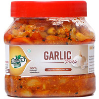 Natural Hub Organic Homemade Garlic Pickle, Lahasun Ka Achaar, Marwadi Tadka (500g)