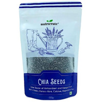 NutriCrate Chia Seeds for Eating (250gm) Raw Organic Chia Seeds - Rich in Fiber, Protein, Calcium & Omega 3 | Gluten Free Healthy Diet Snack | Chia Seeds for Desserts & Puddings