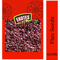 Exotes Premium Dry Fruits (Flax Seeds/ Alsi), 4 X 250 g