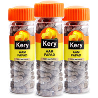 Kery Aam Papad Mango Slice Mukhwas [Pachak Churan Mouthfreshener] 3 Bottles, 390g