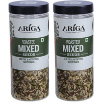 Ariga Foods 5 in 1 Super Seeds Mix- Pumpkin, Flax, Chia, Watermelon and Sunflower Mixed Seeds for Weight Loss in Pet Jar 1kg Value Pack (2x500g each) | Vitamins & Minerals Rich | Healthy Rich Diet food