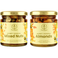 Shiva Organic Crunchy, Rich in Protein, Magnesium, Phosphorus, and Dietary Fibre I Energy Booster (Soaked Nuts Comb - Almonds, Mixed Nuts, 480g (2 * 240g))