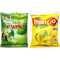 CINTU 20 Packs - Mango Chatpat Candy | Pack of 160 Pieces + Mango Doubles Center-filled Candy | Pack of 150 Pieces